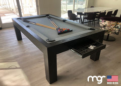 The Modern X45 Pool Table (Solid Oak with Black Finish)