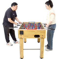 54-Inch Hurricane Foosball Table For Family Game Rooms With Light Cherry Finish, Analog Scoring And Free Accessories