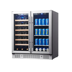 30-inch Combination Beer and Wine Cooler with Low-E Glass Door