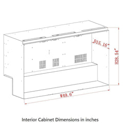 53 Inch Solid 3-Door Outdoor Beverage Drinks Cooler