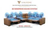 Rally Pro 6-Piece Power Reclining Theater Sectional with Immersive Sound