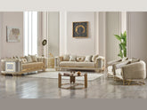 Romans Carved-Wood Living Room Set — Statement Lounge Furniture