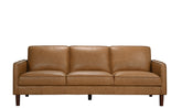 Soria Saddle Brown Top-Grain Leather Sofa — Lounge Seating
