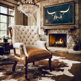 Couture Ranch Havana Wingback Chair - White Glove Included