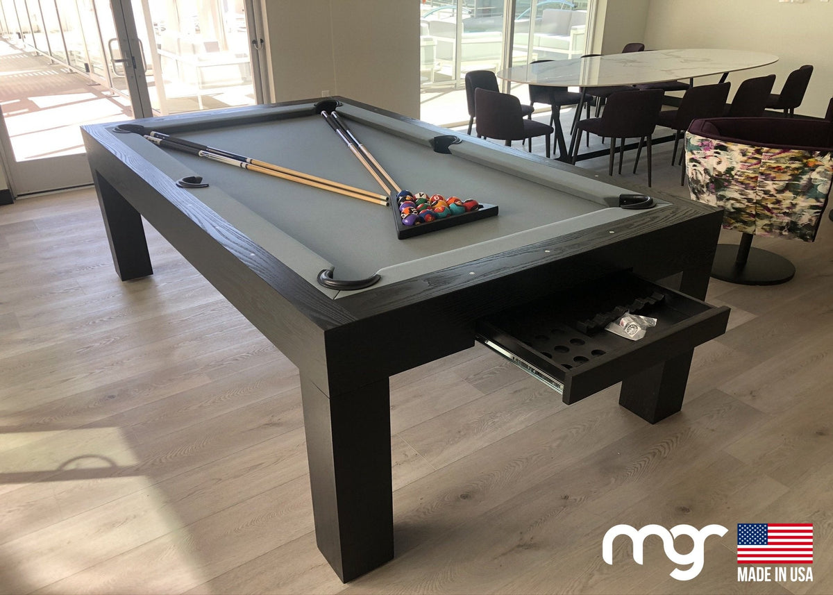 The Modern X45 Pool Table (Solid Oak with Black Finish)
