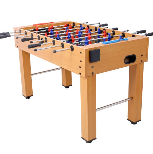 54-Inch Hurricane Foosball Table For Family Game Rooms With Light Cherry Finish, Analog Scoring And Free Accessories