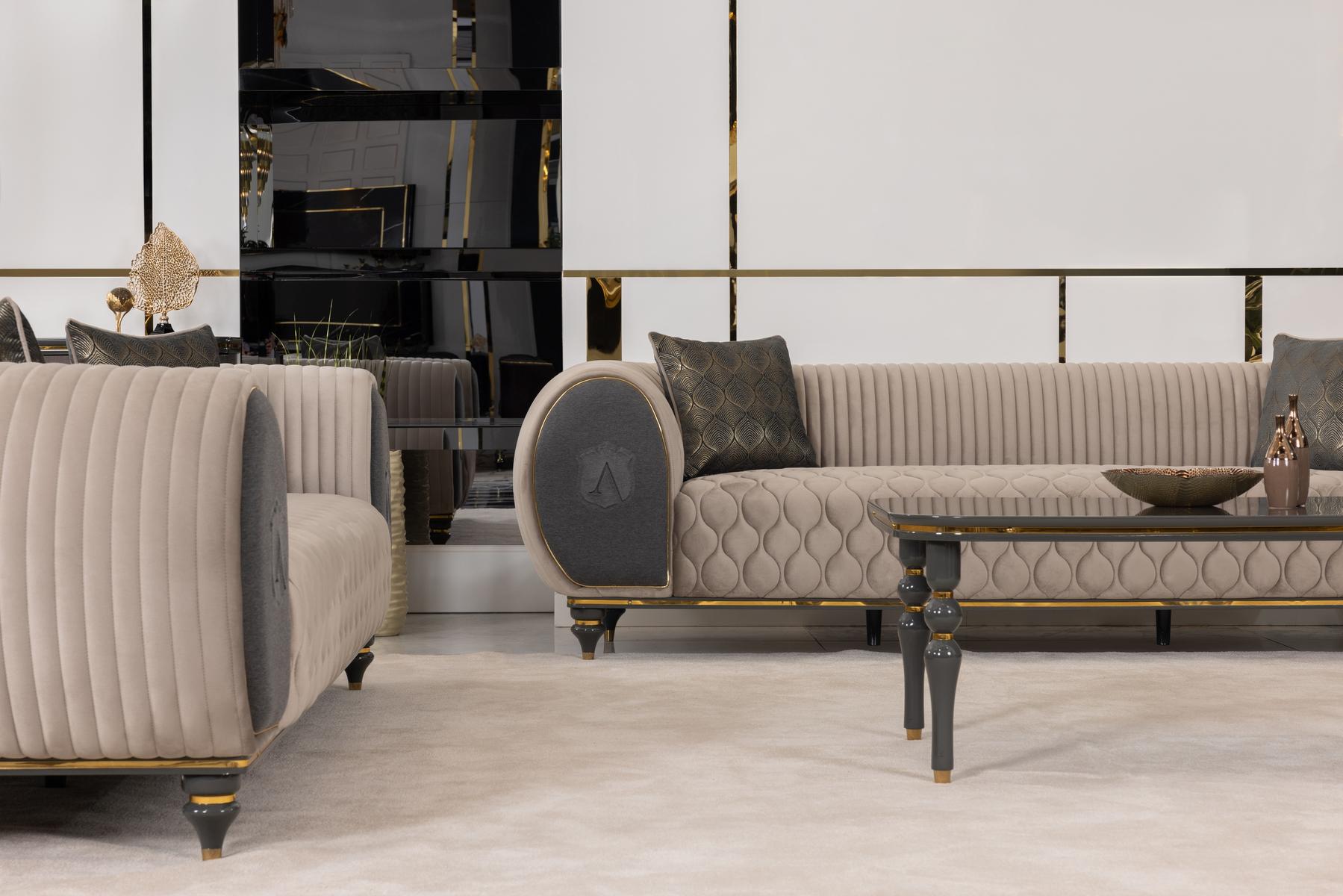 Capella 4-Piece Glam Living Room Set — Statement Lounge Furniture