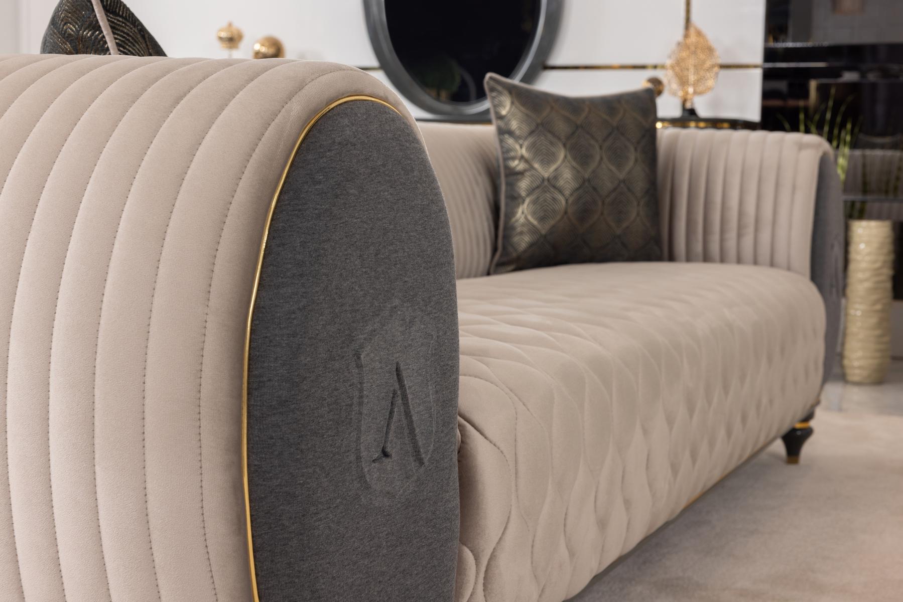 Capella 4-Piece Glam Living Room Set — Statement Lounge Furniture