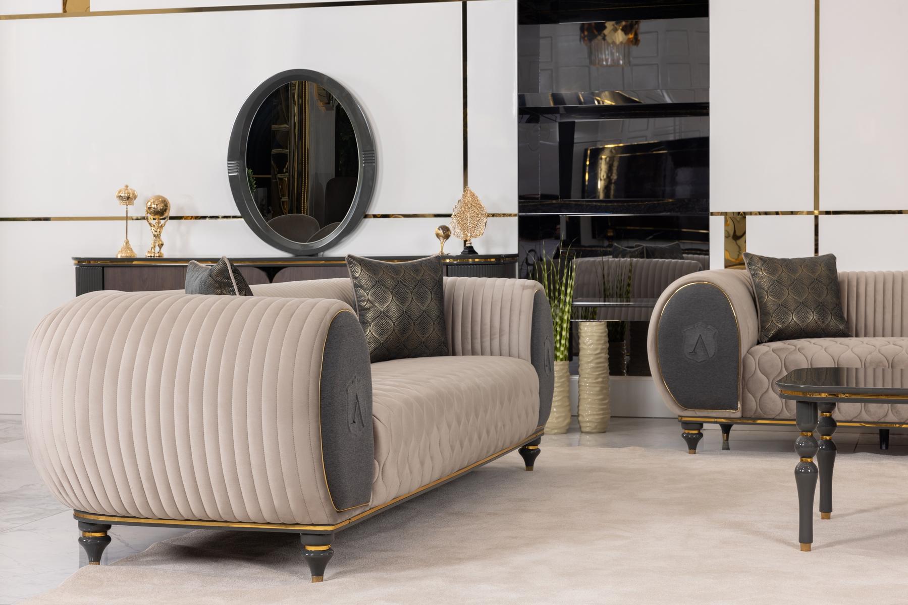 Capella 4-Piece Glam Living Room Set — Statement Lounge Furniture