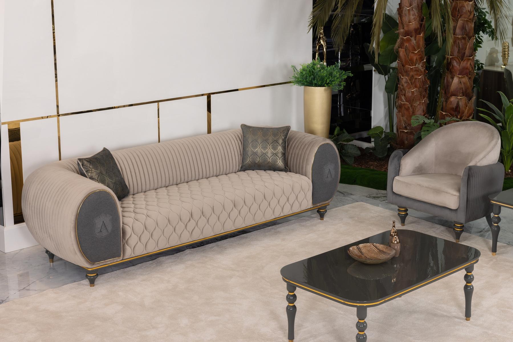 Capella 4-Piece Glam Living Room Set — Statement Lounge Furniture
