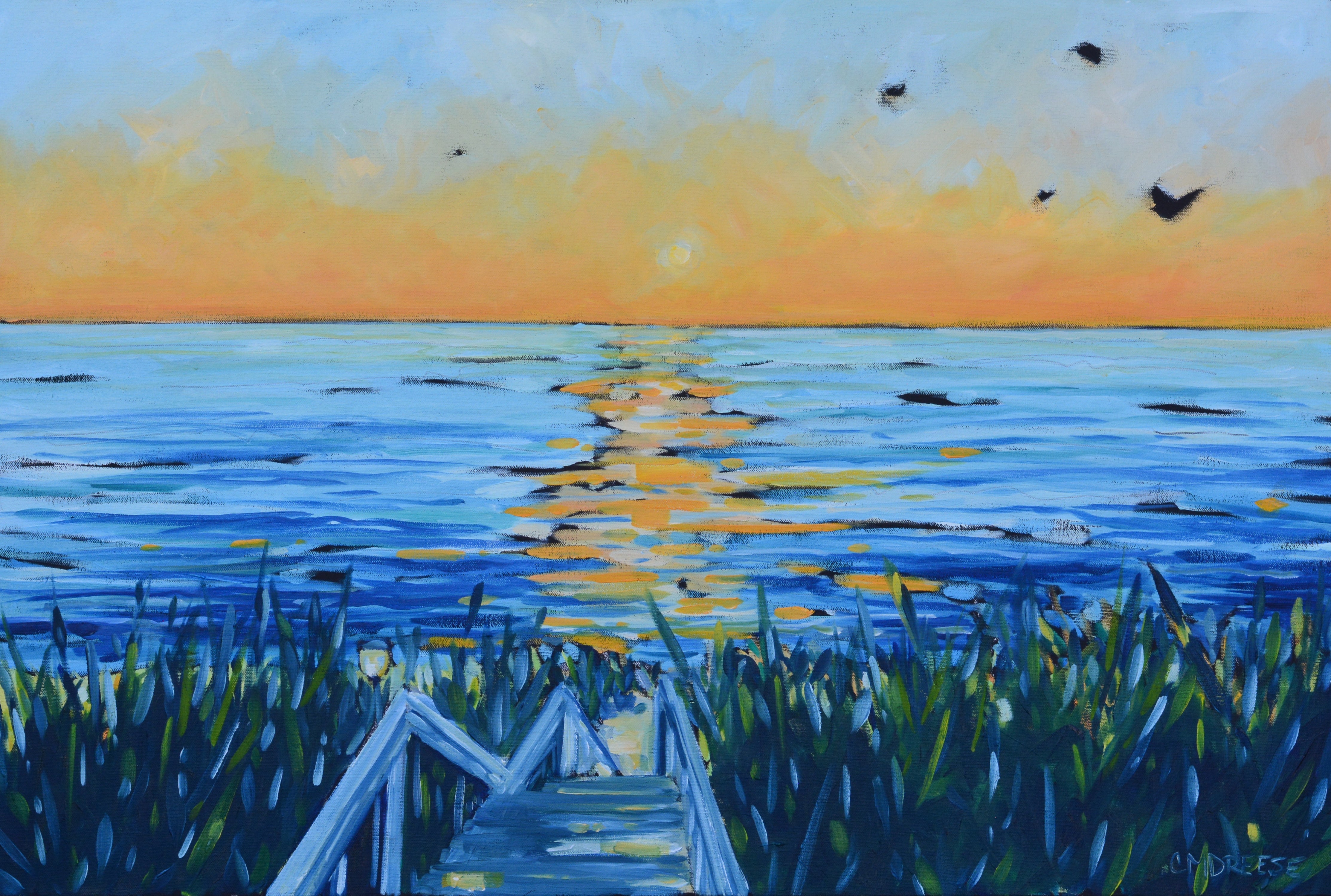 "Life Is Short and the World Is Wide" original oil painting by Christi Dreese