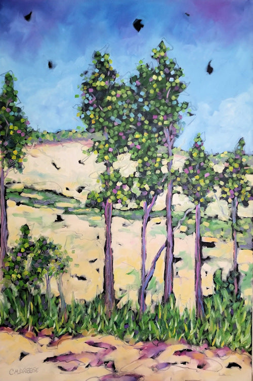 "Dunes Overlooking Sturgeon Bay" by Christi Dreese: giclée print of a dune view over Sturgeon Bay