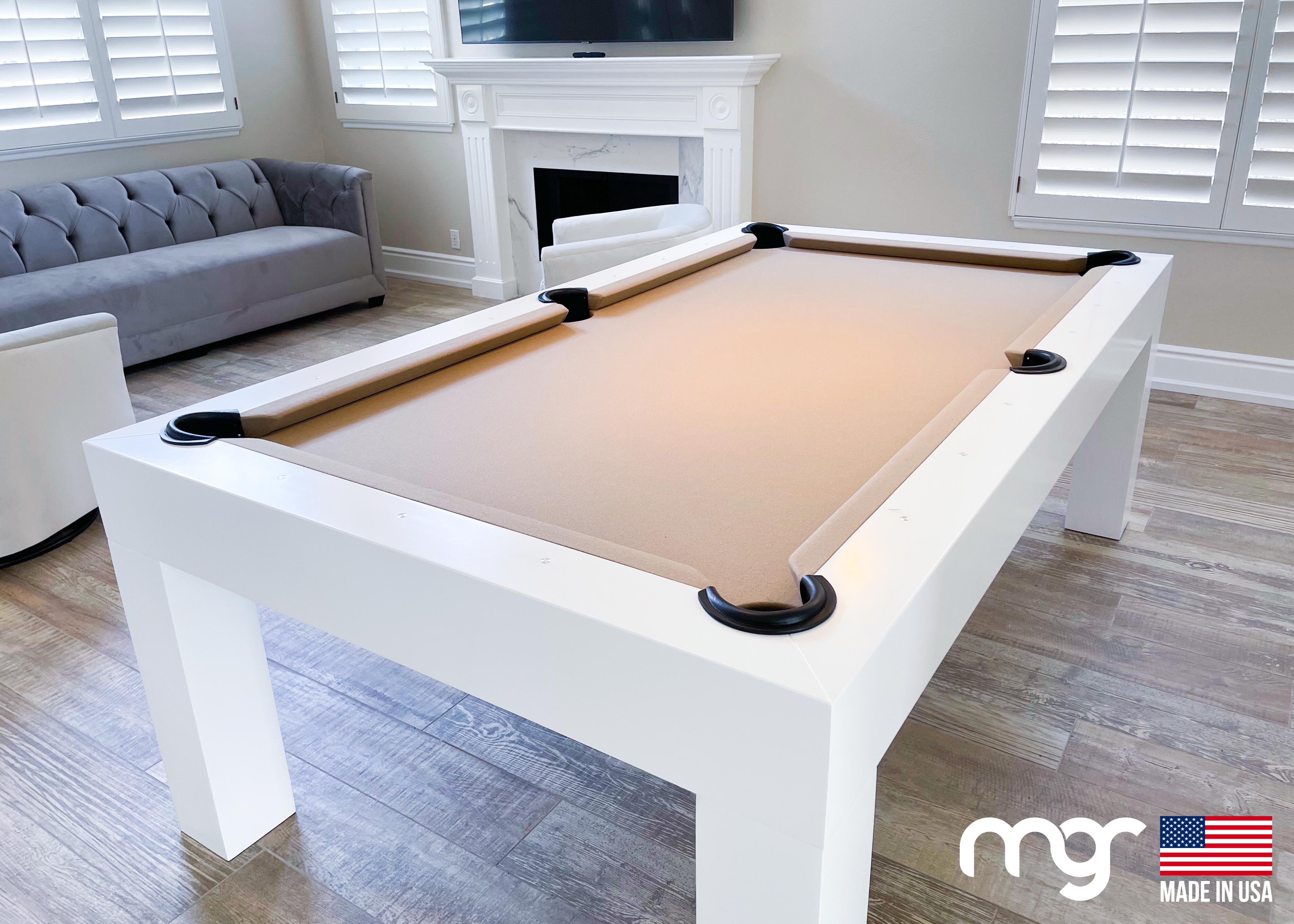 The Modern Pool Table (Maple Wood with White Finish)
