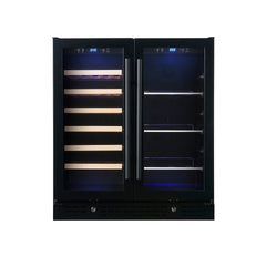 30-inch Combination Beer and Wine Cooler with Low-E Glass Door