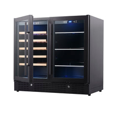 36-inch Beer and Wine Cooler Combination with Low-E Glass Door