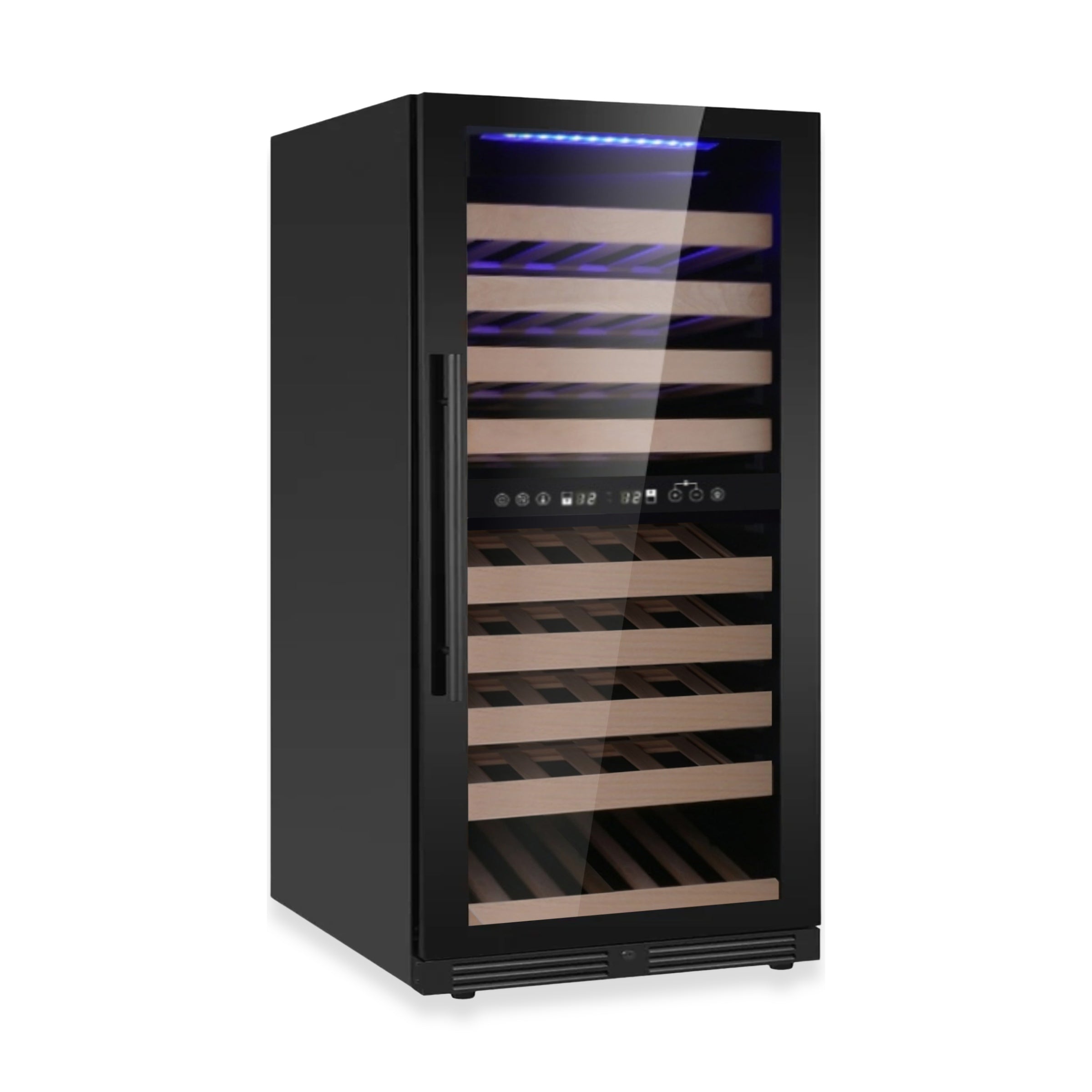 47-Inch Tall Dual Zone Wine Cooler with Low-E Glass Door