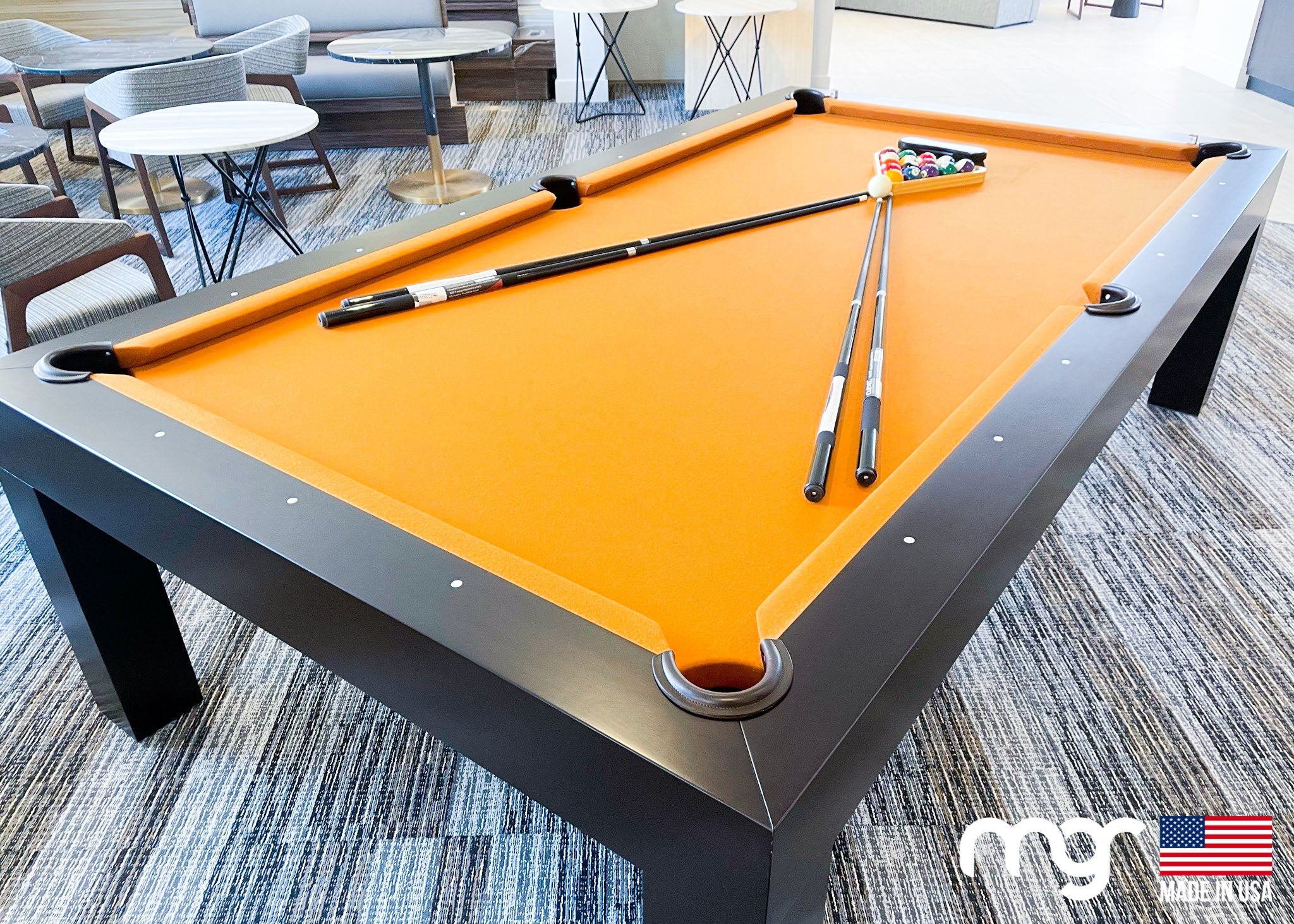The Modern Pool Table (Oak Wood with Espresso Finish)